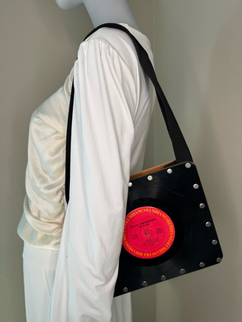 RARE Bruce Springsteen Vintage Vinyl Record Handbag “The River” - Picture 4 of 16